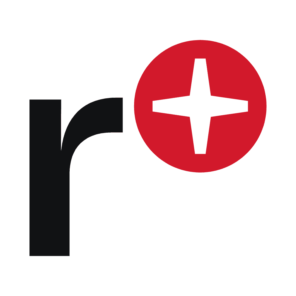 Repairs Plus r+ monogram